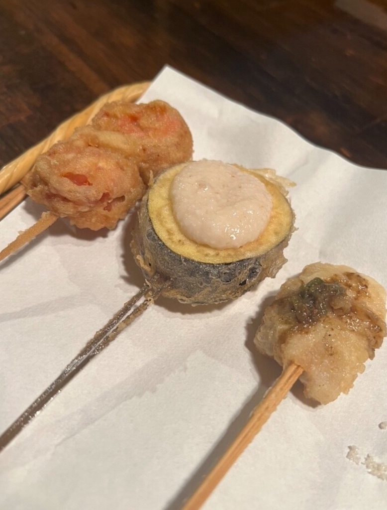 新宿 串天ぷら 創作天ぷら チーズ ポークジンジャー 映え料理